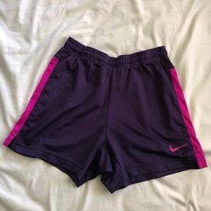 Purple and Pink Nike Dri Fit Shorts